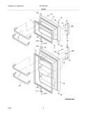 DOORS Diagram and Parts List for WRT5B1EW4  Westinghouse Refrigerator