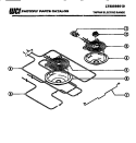 BURNERS, DRIP PANS, ELEMENTS Diagram and Parts List for 37-1042-23-05  Tappan Range