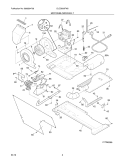 MOTOR/BLOWER/BELT Diagram and Parts List for CLCG500FW5  Crosley Washer Dryer Combo
