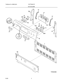 BACKGUARD Diagram and Parts List for GLEFZ389HCB  Frigidaire Range