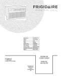 COVER Diagram and Parts List for FAH10ET2T10  Frigidaire Air Conditioner
