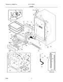CABINET Diagram and Parts List for GLFH1779GW1  Frigidaire Freezer