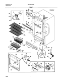 CABINET Diagram and Parts List for FFU20FG6AW2  Frigidaire Freezer