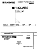 COVER Diagram and Parts List for FWS845GCS1  Frigidaire Washer
