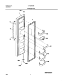 FREEZER DOOR Diagram and Parts List for PLHS268ZCB0  Frigidaire Refrigerator