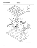 MAINTOP Diagram and Parts List for E30GC64ESS  Electrolux Cooktop