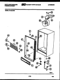 CABINET PARTS Diagram and Parts List for FU134LRW4  Frigidaire Freezer
