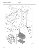 CABINET Diagram and Parts List for F22CWF4  Frigidaire Freezer