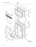 DOOR Diagram and Parts List for FGUI1849LR2  Frigidaire Refrigerator