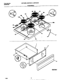 TOP / DRAWER Diagram and Parts List for MEF352SEDC  Frigidaire Range