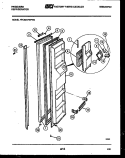 FREEZER DOOR PARTS Diagram and Parts List for FPCE24VWPW0  Frigidaire Refrigerator