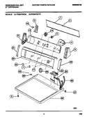 CONSOLE, CONTROLS, TOP PANEL Diagram and Parts List for FDG847GCT0  Frigidaire Dryer
