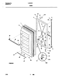 DOOR Diagram and Parts List for UL5000ECW0  Frigidaire Freezer