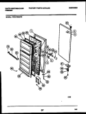 DOOR PARTS Diagram and Parts List for WFU17M4AW0  Frigidaire Freezer