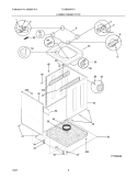LOWER CABINET / TOP Diagram and Parts List for FLGB8200FS1  Frigidaire Washer Dryer Combo