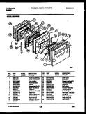 DOOR PARTS Diagram and Parts List for REG46NL2  Frigidaire Range
