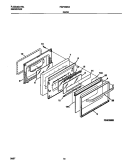 DOOR Diagram and Parts List for FGF353BADG  Frigidaire Range