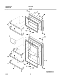 DOORS Diagram and Parts List for FRT14A2AZ1  Frigidaire Refrigerator