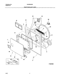 FRONT PANEL / LINT FILTER Diagram and Parts List for GLEQ642AS2  Frigidaire Dryer