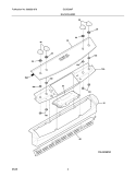 BACKGUARD Diagram and Parts List for GLGS389FBE  Frigidaire Range