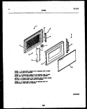 DOOR PARTS Diagram and Parts List for 56-9432-10-04  Tappan Microwave
