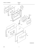 DOOR Diagram and Parts List for FEB24S5ABC  Frigidaire Wall Oven