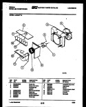 AIR HANDLING PARTS Diagram and Parts List for AJ08B5TYA  Gibson Air Conditioner