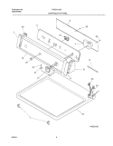 CONTROL PANEL Diagram and Parts List for FER211AS0  Frigidaire Dryer