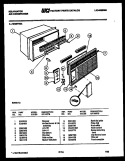 CABINET PARTS Diagram and Parts List for M428F2SA  Kelvinator Air Conditioner
