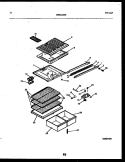 SHELVES AND SUPPORTS Diagram and Parts List for FPD17TLPH1  Frigidaire Refrigerator
