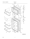 DOOR Diagram and Parts List for FTMD18P4KW6  Frigidaire Refrigerator