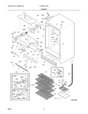 CABINET Diagram and Parts List for FCRS201LFB3  Frigidaire Refrigerator