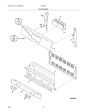 BACKGUARD Diagram and Parts List for FGFB79GBB  Frigidaire Range