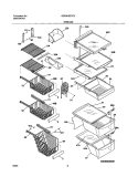 SHELVES Diagram and Parts List for GS23HSZCC2  Frigidaire Refrigerator