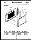 DOOR PARTS Diagram and Parts List for 56-4678-10-15  Tappan Microwave