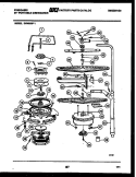 MOTOR PUMP PARTS Diagram and Parts List for DW4650PW1  Frigidaire Dishwasher