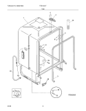 TUB Diagram and Parts List for FDB1500LFQ1  Frigidaire Dishwasher
