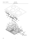 CONTROL PANEL Diagram and Parts List for E30IC75FSS3  Electrolux Cooktop