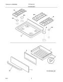 TOP/DRAWER Diagram and Parts List for FFGF3027LSC  Frigidaire Range