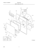 FRONT PANEL / LINT FILTER Diagram and Parts List for CDEC100FW0  Crosley Dryer