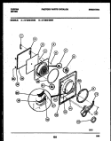 DOOR PARTS Diagram and Parts List for 47-2848-00-04  Tappan Dryer