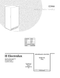 COVER Diagram and Parts List for PWJ2  Electrolux Wine and Beverage Cooler