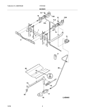 BURNER Diagram and Parts List for FGF316BSB  Frigidaire Range