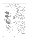 SHELVES Diagram and Parts List for FRS6LF7FS6  Frigidaire Refrigerator