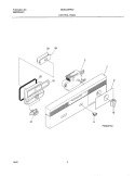 CONTROL PANEL Diagram and Parts List for MDB122RFS2  Uni Dishwasher