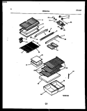 SHELVES AND SUPPORTS Diagram and Parts List for TSK210HN0T  Kelvinator Refrigerator