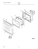 DOOR Diagram and Parts List for FGF337GUE  Frigidaire Range