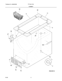 CABINET Diagram and Parts List for FFC18K1CW1  Frigidaire Freezer