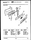 BACKGUARD Diagram and Parts List for GF720NW1  Frigidaire Range
