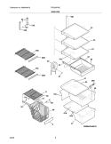 SHELVES Diagram and Parts List for FRS23KF6EM1  Frigidaire Refrigerator
